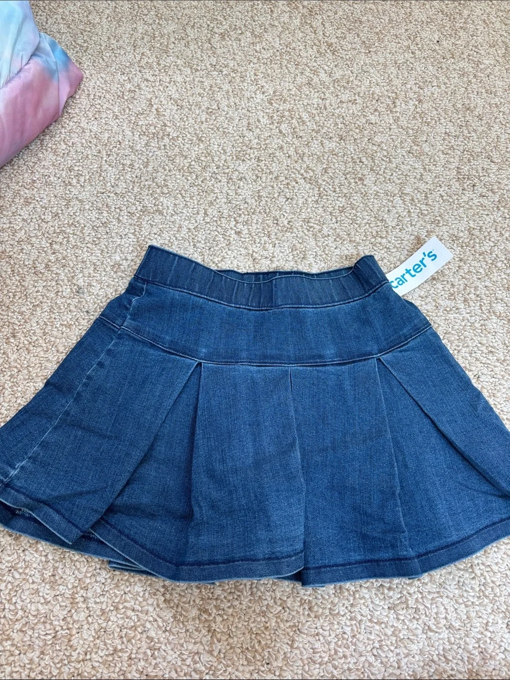 Carter's Dark Blue Denim Pleated Skirt